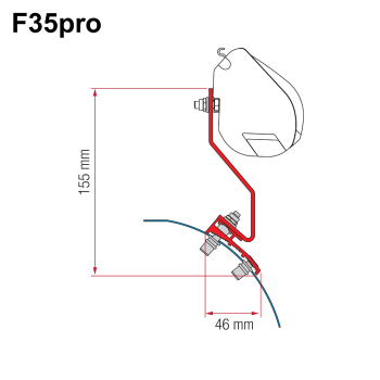 Preview: Fiamma Adapter 98655Z109 mit einer F35pro